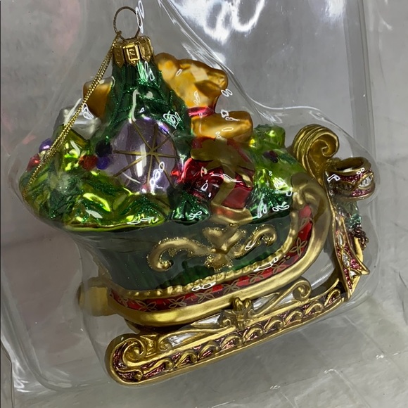 Fitz and Floyd Vintage X-mas Sleigh W/Toy Bag - Picture 3 of 7